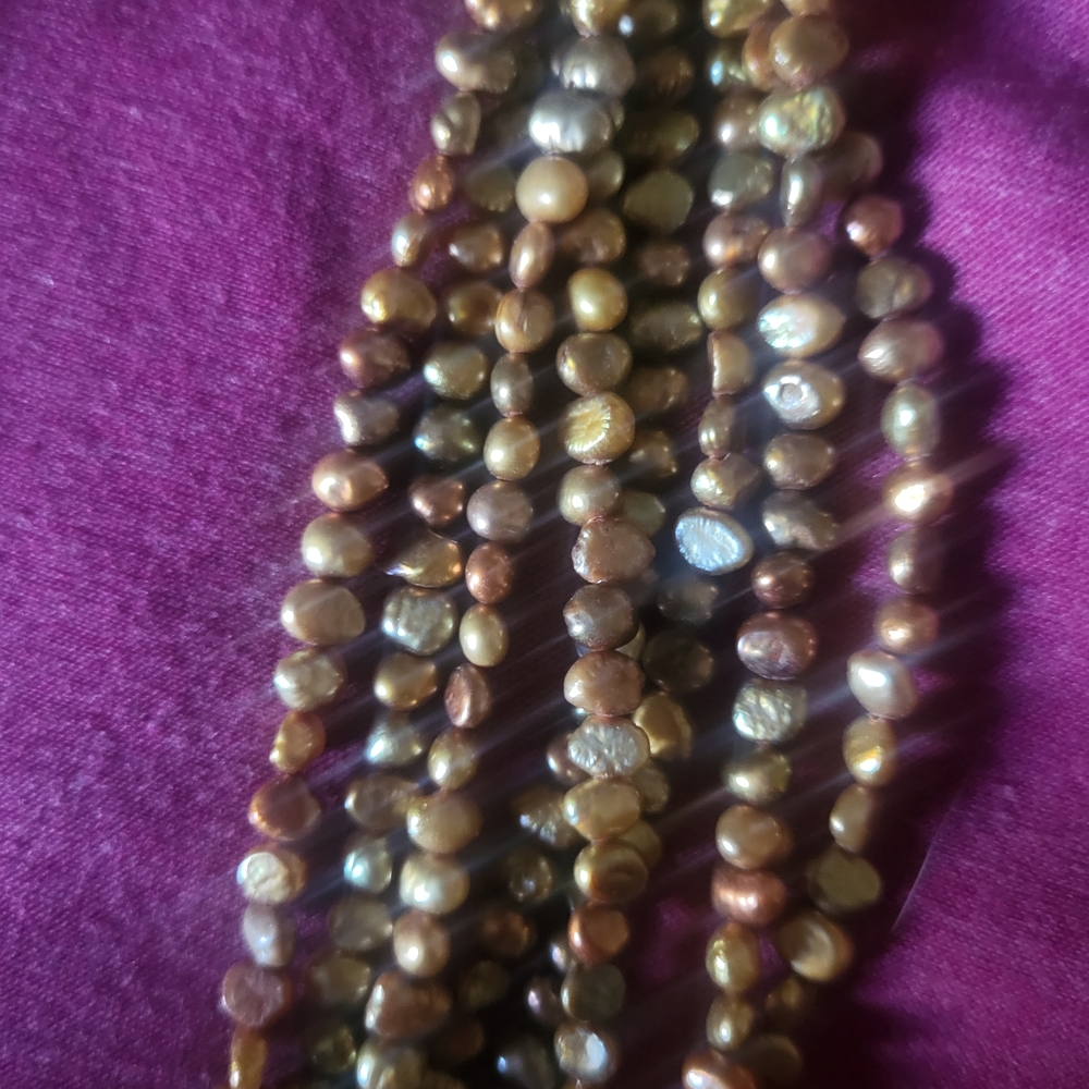 Silpada Multi-Strand Freshwater Pearl Necklace, Retired - Picture 3 of 4